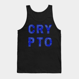 Blue Crypto Tank Top